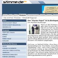 Bildausschnitt Webseite 'Heilbronner Stimme'